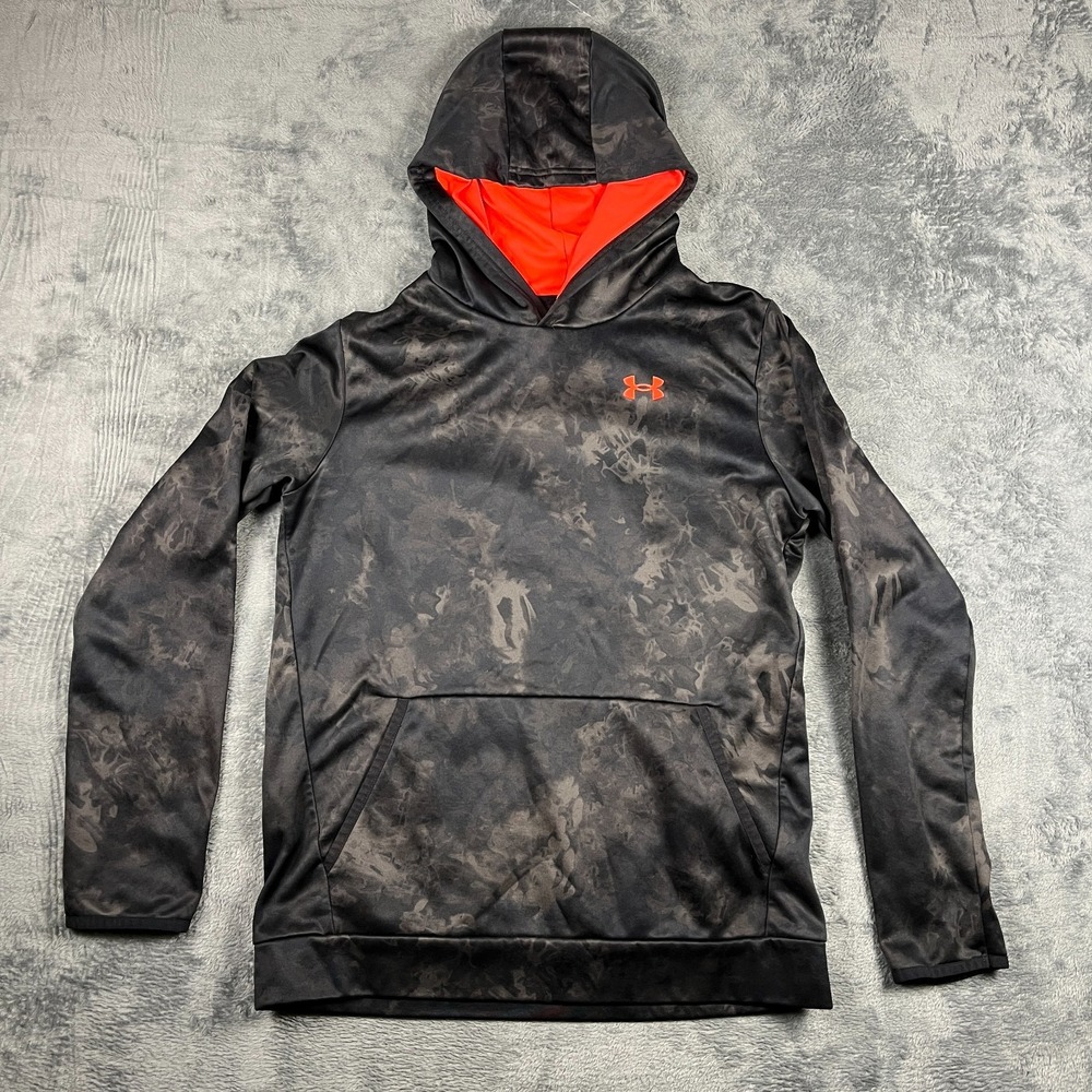 Under Armour Hoodie Youth XL Multicolor Marble Allover Fleece Lined Loose Fit